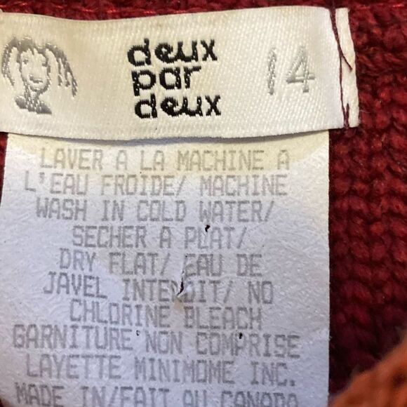 Deux Par Deux Orange Sweater Size 14 - Picture 5 of 5